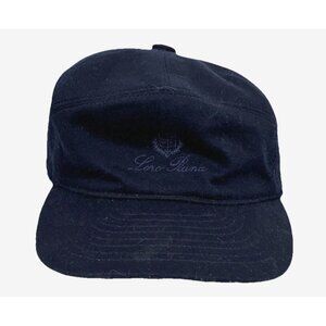 Auth Loro Piana Storm System Cashmere Mens Baseball Cap Hat Navy XL